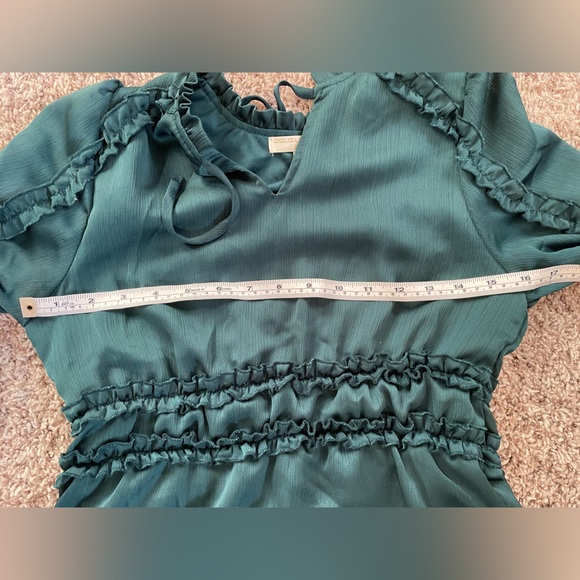 Chelsea and Violet girls green ruffle dress L - Picture 9 of 10